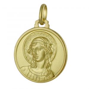 Medaglia San Gabriele Arcangelo in oro giallo 18 mm - gallery