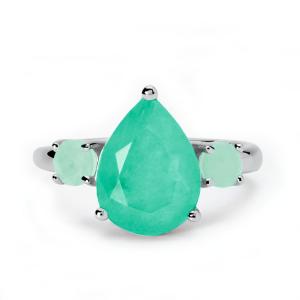 Anello Mabina Donna in argento con fusion stone glass verde 523434 - gallery