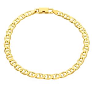 Bracciale da uomo in oro giallo a maglia traversino