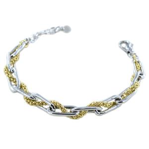 Bracciale Donna in Argento Silver e giallo della collezione Classique Marcello Pane 