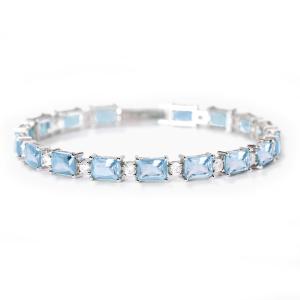 Bracciale donna Mabina in argento con acquamarine sintetiche 533940-17 - gallery