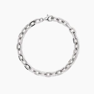 Bracciale in argento con catena rol e zirconi  533966