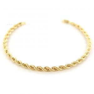 Bracciale maglia fune in oro giallo 20 cm - Oreficeria Aretina - gallery