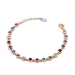 Bracciale Nanan da bambina in argento rosa con zirconi Multicolor NAN 0525 - gallery