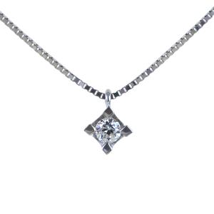 Collana con ciondolo Diamante punto luce piccolo 0.07 ct - gallery