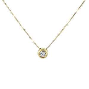 Collana oro giallo Punto Luce Cipollina piccola con diamante ct 0.05 G VS 