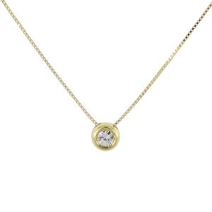 Collana oro giallo Punto Luce Cipollina piccola con diamante ct 0.07 G VS 