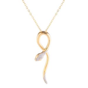 Collana Rebecca in Argento giallo e polvere di diamanti serpente SJLKCO72