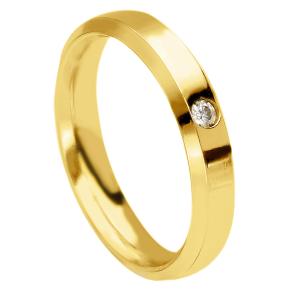 Fede Brillanti Promesse modello HYDRA oro giallo con Diamante - gallery