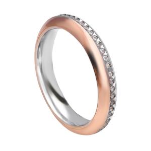 Fede Unoaerre Eternity Eterna collezione fedi 9.0 in oro Bianco e Rosa con Diamanti