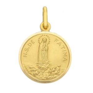 Medaglia Madonna di Fatima in oro giallo 17 mm - gallery