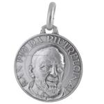 Medaglia Padre Pio in argento 21 mm  - gallery