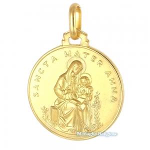 Medaglia Sant' Anna in oro giallo 18 mm - gallery