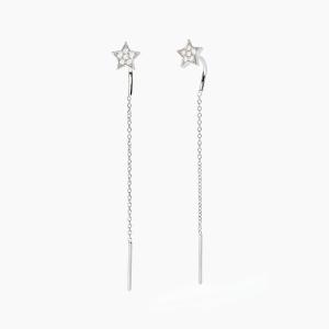 Orecchini pendenti Mabina in argento con stelle 563673