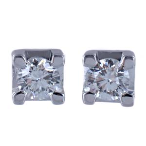 Orecchini punto luce medi con diamanti carati 0.22 G VS