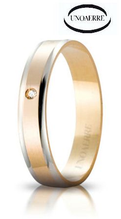UnoAerre Wedding Ring - Primula  model with diamond