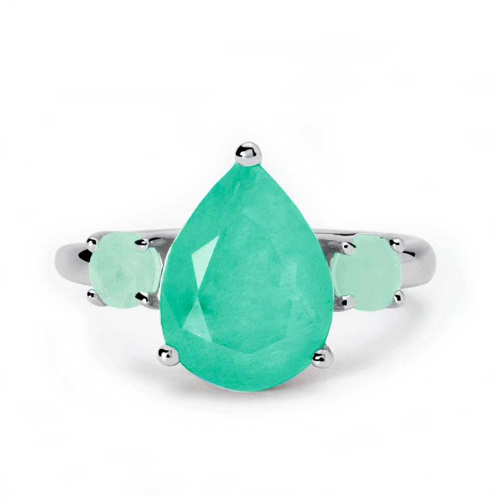 Anello Mabina Donna in argento con fusion stone glass verde 523434