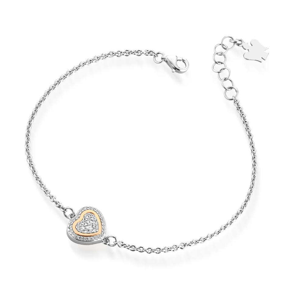 Bracciale con Cuore Roberto Giannotti in argento e zirconi GIA 450