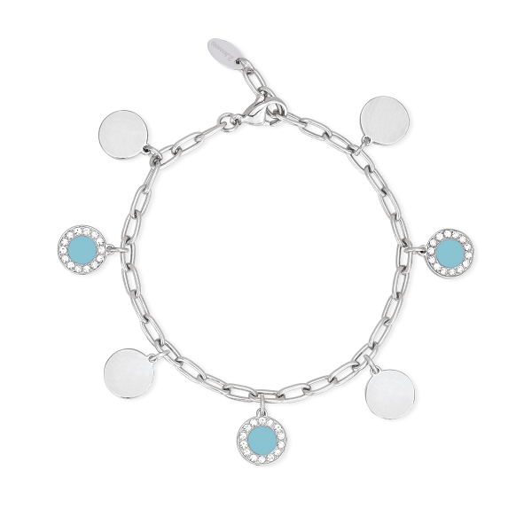 Bracciale Donna 2Jewels in Acciaio con charms blu 232175