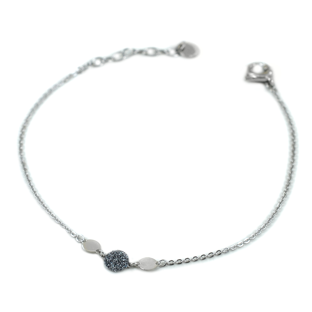 Bracciale donna gioielli Rebecca Jolie con polvere di diamanti neri SJLBAA46