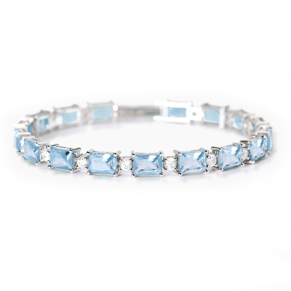 Bracciale donna Mabina in argento con acquamarine sintetiche 533940-17