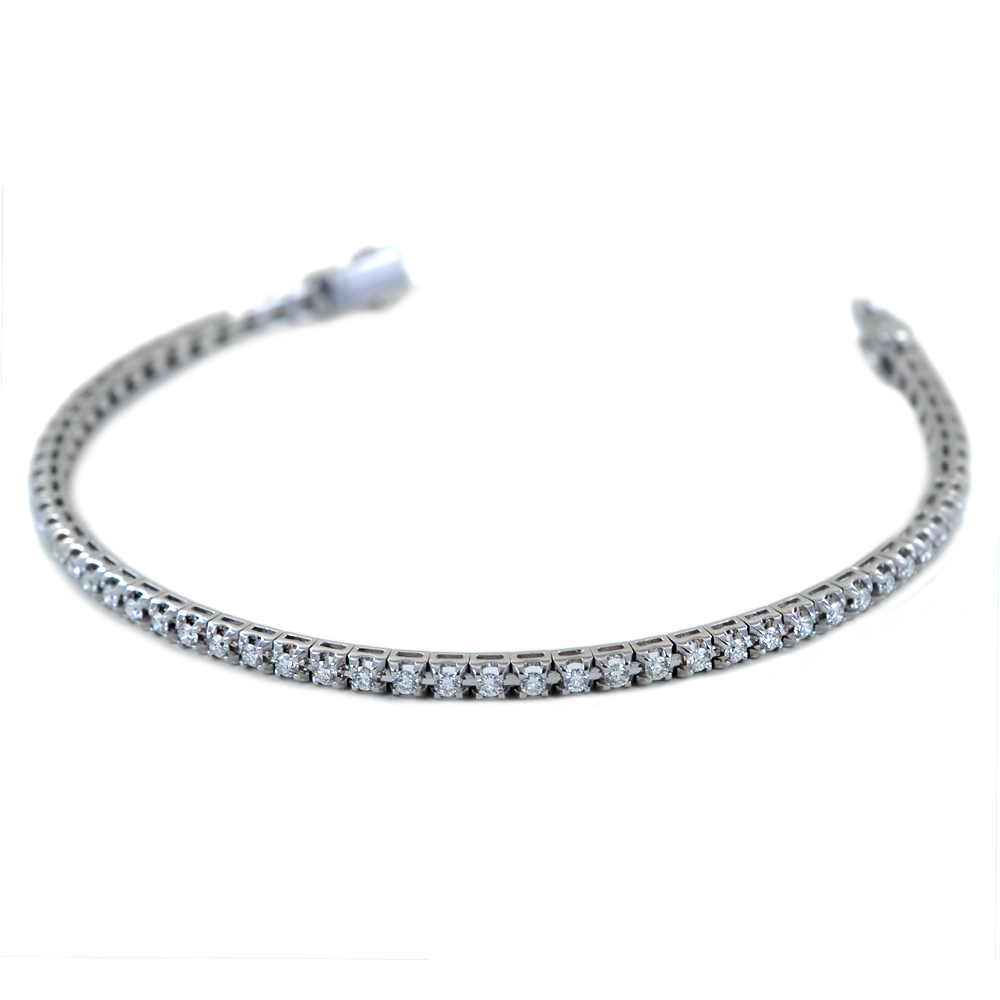 Bracciale tennis in oro con diamanti 1.75 carati