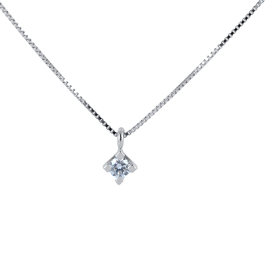 Collana con ciondolo Diamante punto luce piccolo 0.04 ct