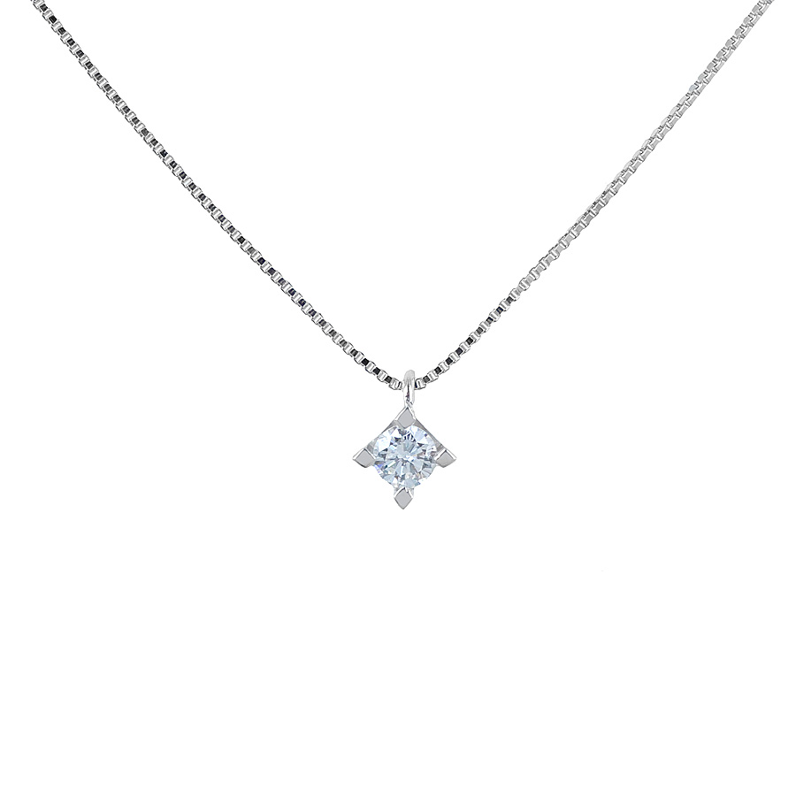 Collana con ciondolo Diamante punto luce piccolo 0.07 ct