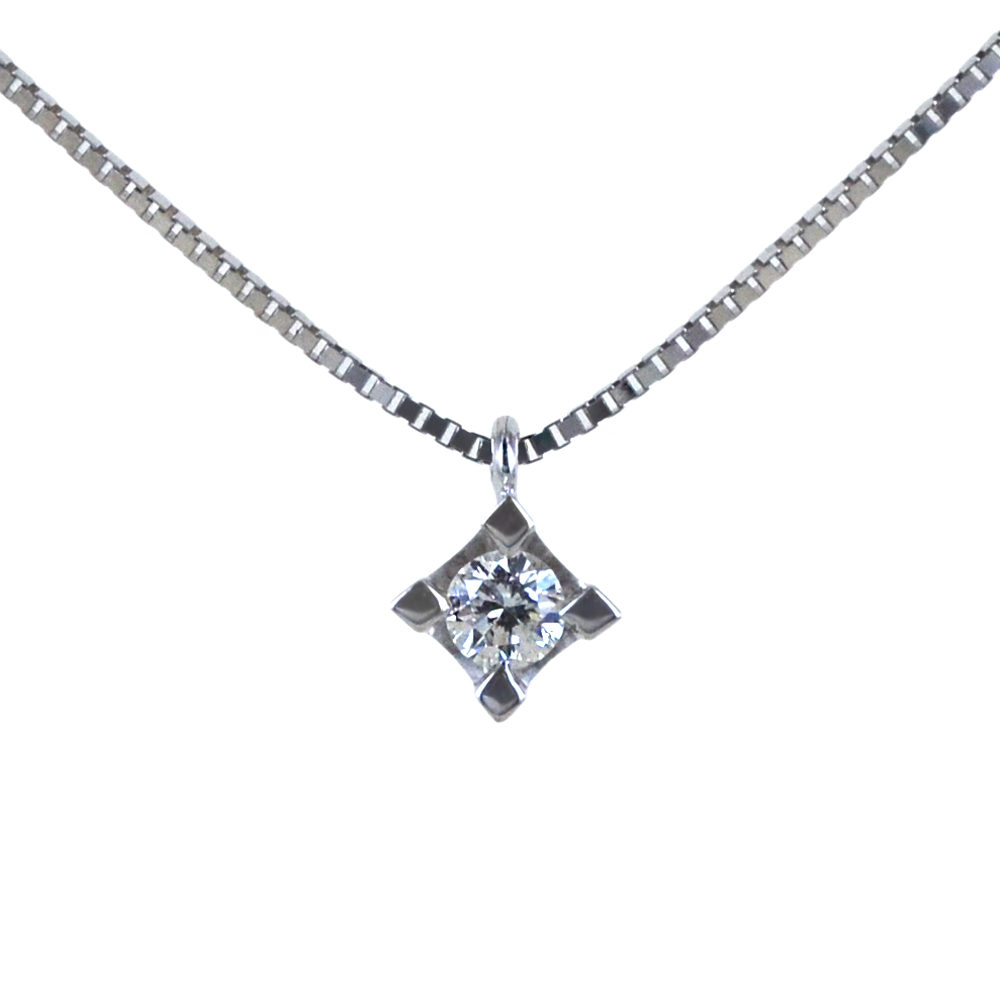 Collana con ciondolo Diamante punto luce piccolo 0.07 ct