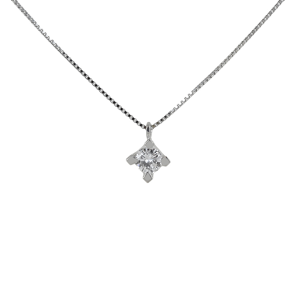 Collana con ciondolo punto luce grande Diamante 0.25 