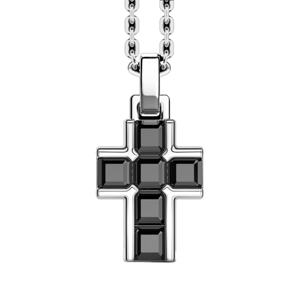 Collana da uomo Zancan in Argento con pendente Croce ESC164 NE