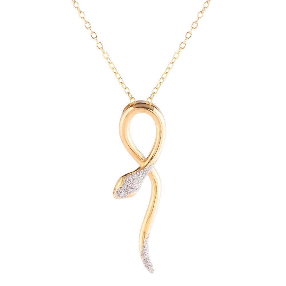 Collana Rebecca in Argento giallo e polvere di diamanti serpente SJLKCO72