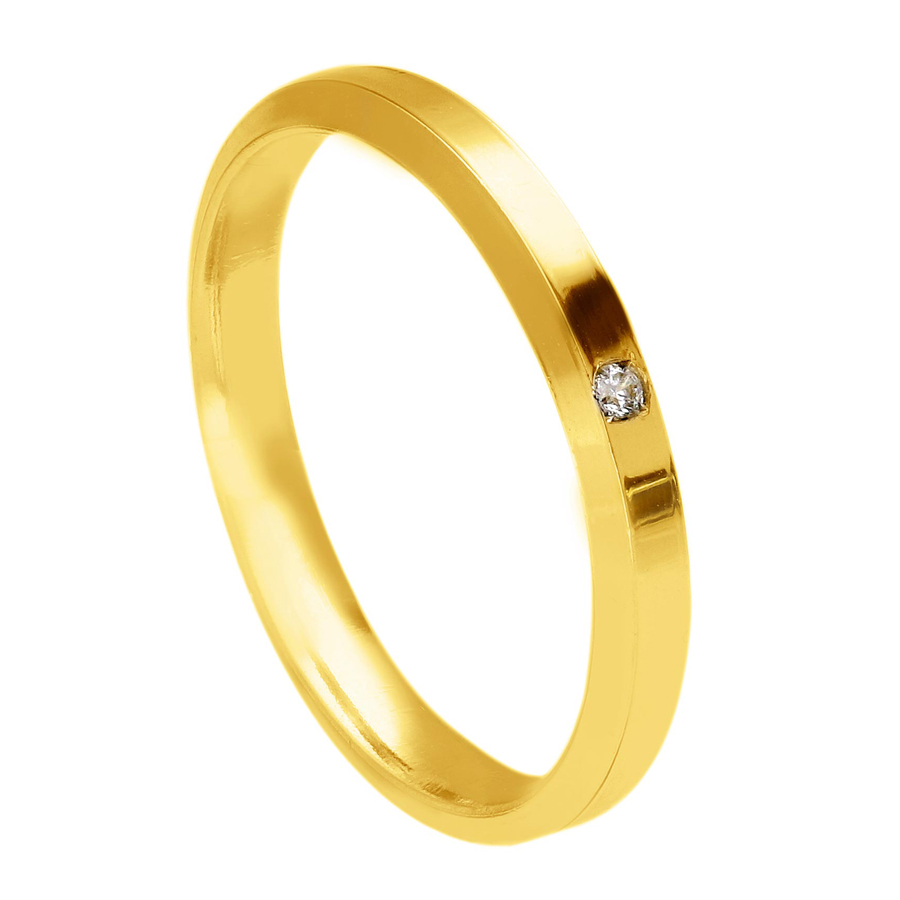 Fede Unoaerre Brillanti Promesse Hydra SLIM oro giallo con diamante