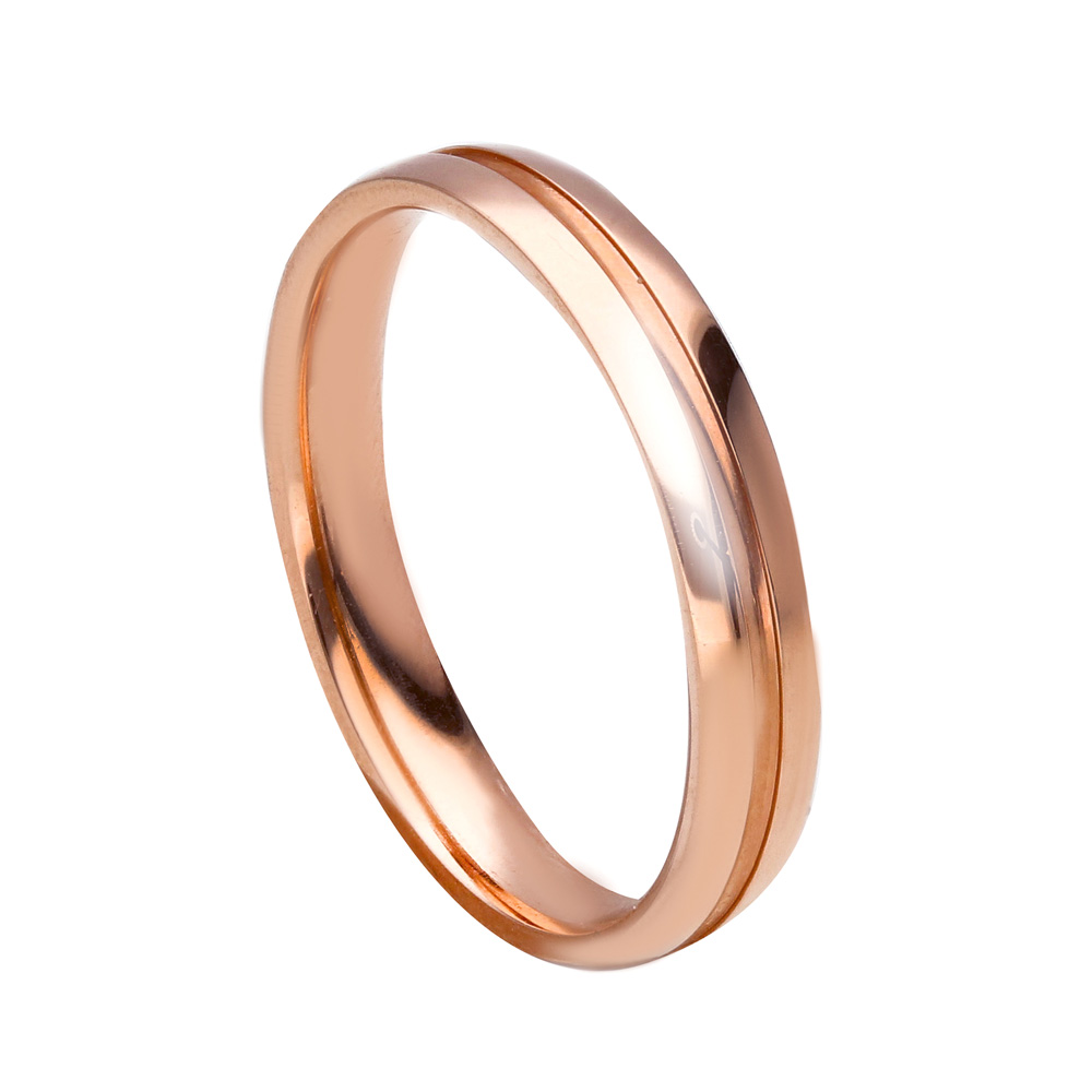 Fede Unoaerre Lyra collezione Brillanti Promesse in oro rosa 18 kt