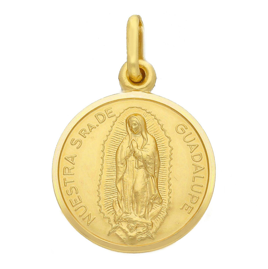 Medaglia Madonna di Guadalupe in oro giallo 17 mm