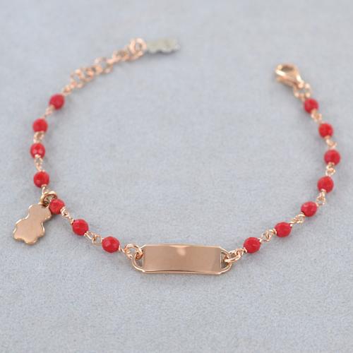 Bracciale Bambino Nanàn Argento 925 Personalizzabile Orsacchiotto