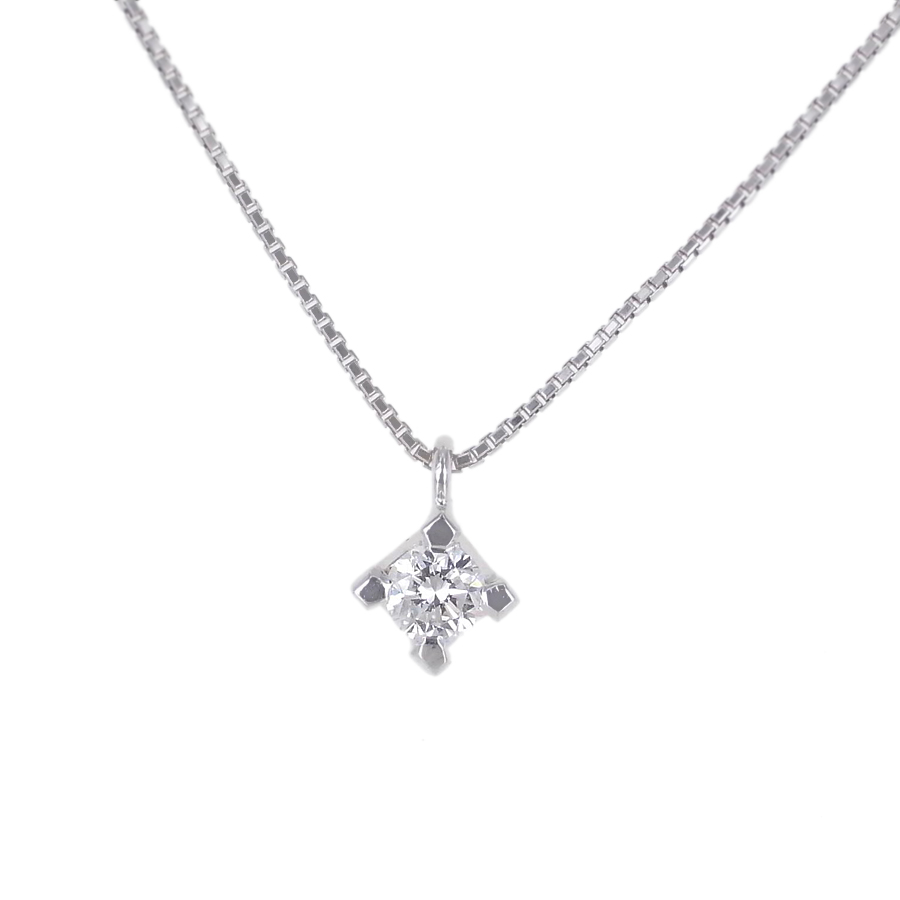 Collana Elli's - Donna Punto Luce in Oro Bianco con Diamante ct 0.15