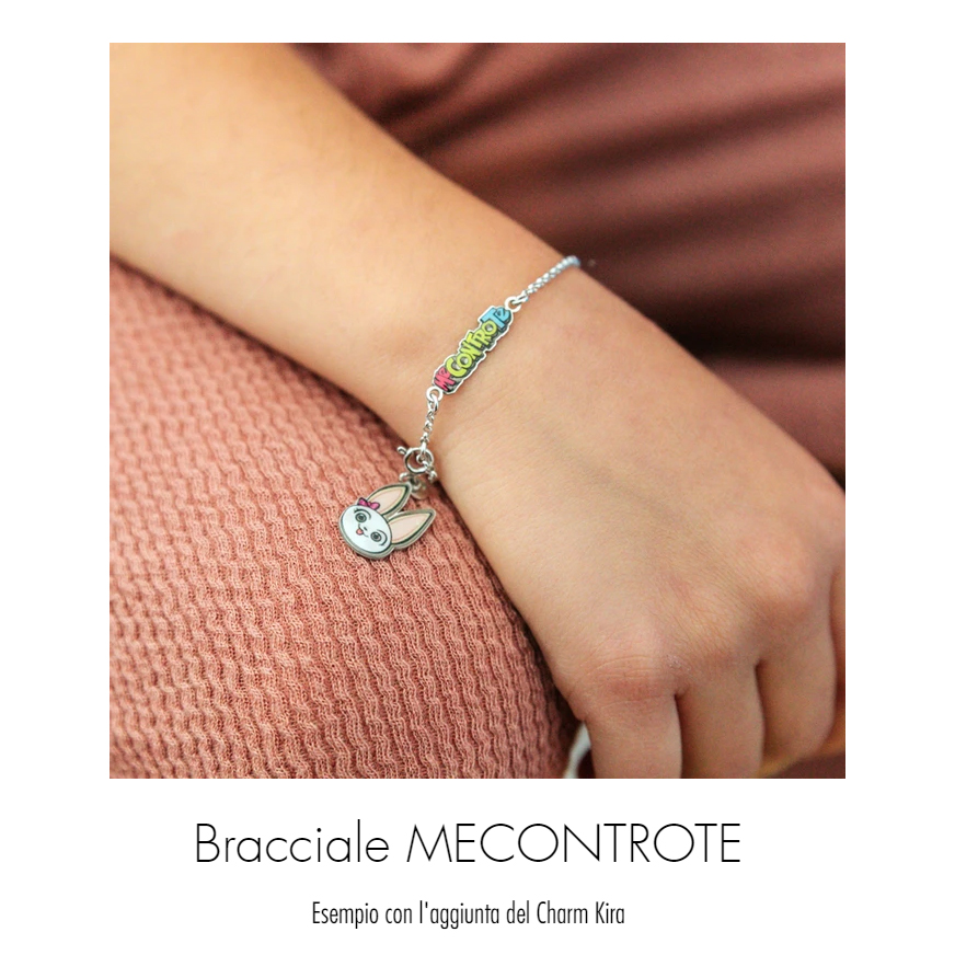 Bracciale Me Contro Te completo in argento bambina Comete Gioielli