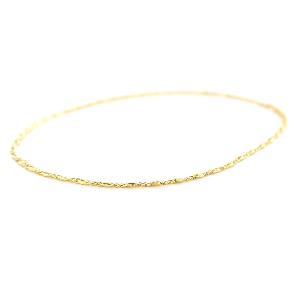 Collana catena da Uomo in oro di 60 cm maglia occhio di pernice