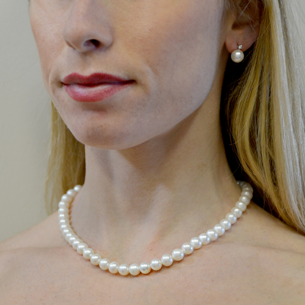 collana bubble pearl con filo gioiello Sorrento fili e forme 